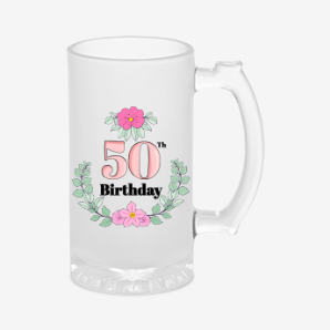 Personalized 50th birthday beer mug new-zealand